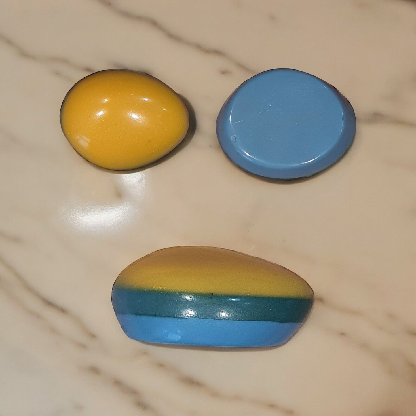 Orgosoin tricolore JAUNE, VERT & BLEU CIEL