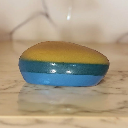 Orgosoin tricolore JAUNE, VERT & BLEU CIEL